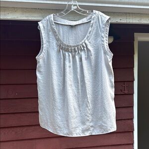 Talbots Light Gray Sleeveless Top